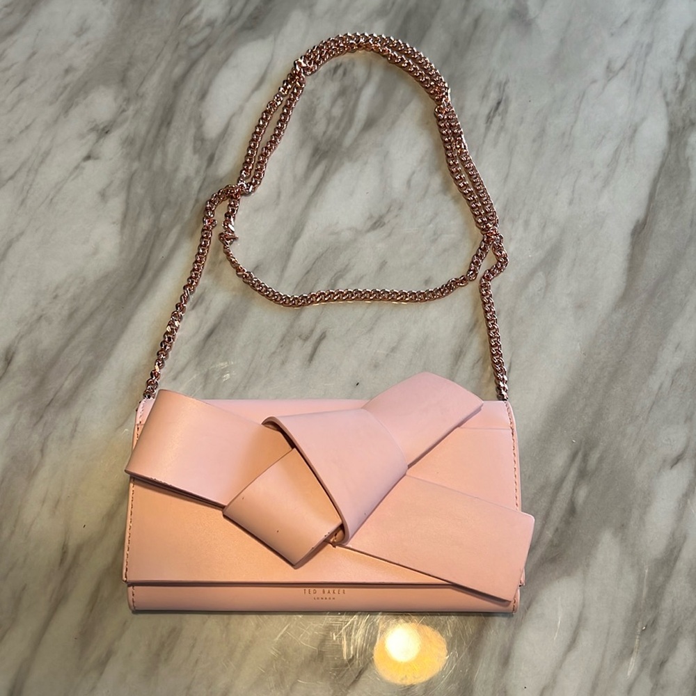 Ted Baker Pink Clutch with Chain Strap